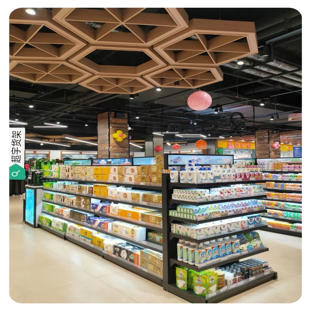 Double Side Light Duty Convenience Store Fixture Display Shelf Racks Gondola Shelving