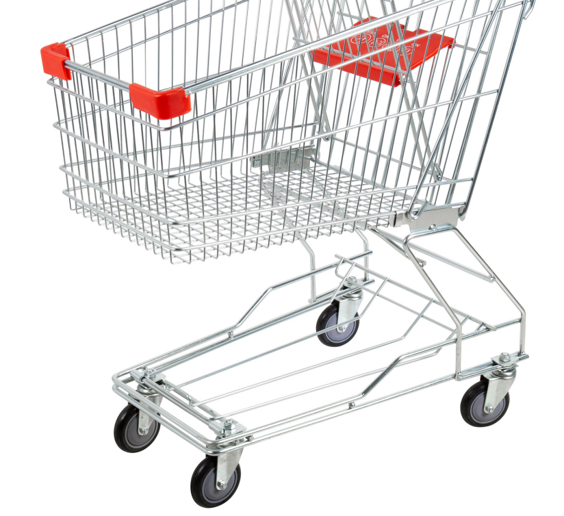 Mass Production of Supermarket Carts Easy to Push Supermarket Carts Big Wheel Carts