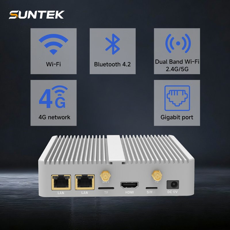 Smart IoT Gateway SA6 (RK3568) Fanless Industrial Controller with Android 14 Quad-Core 2.0GHz RS485/232 &amp; Can Interface