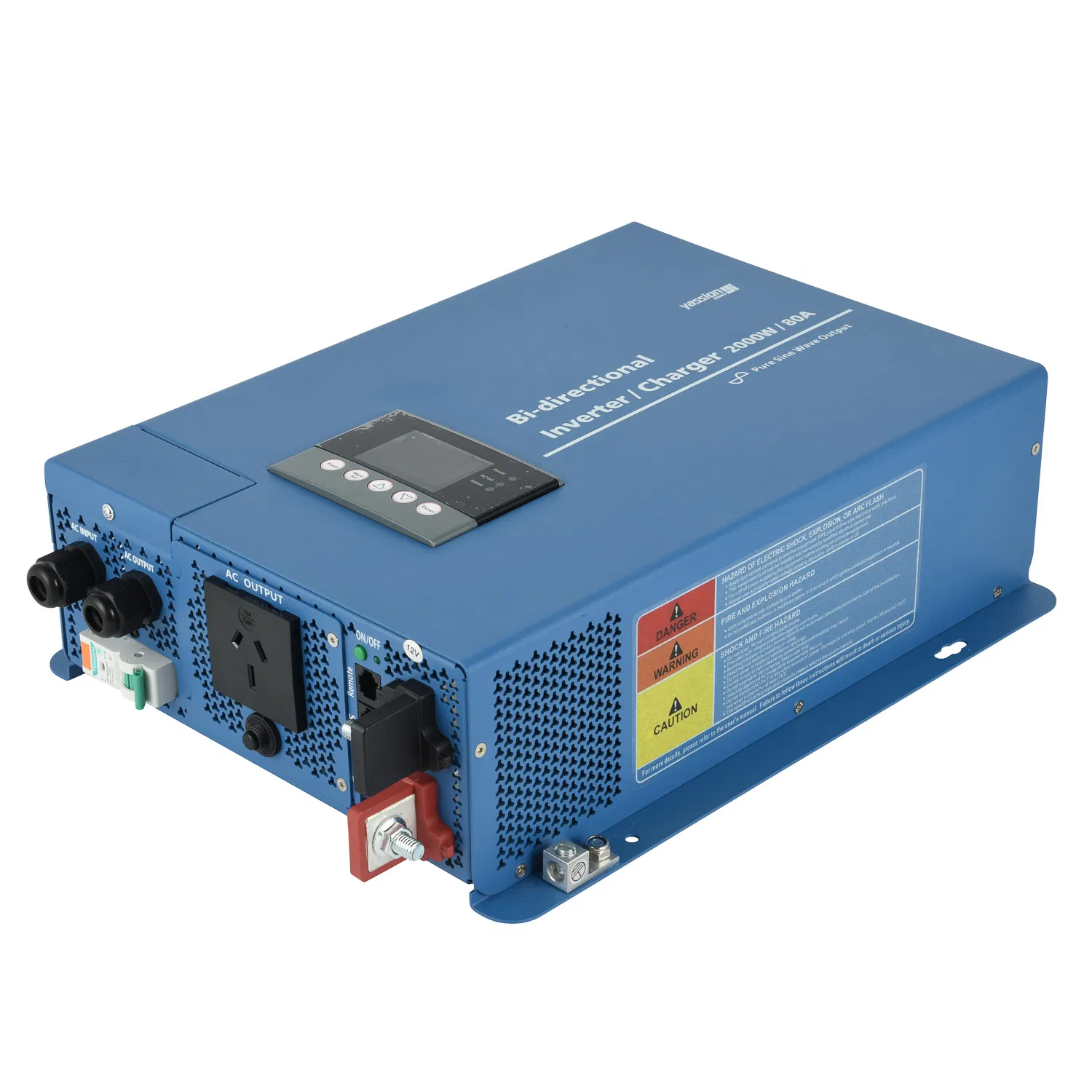 12V 230V 2000W Bi-Directional Inverter Charger with RCD Max Charging Current 80A