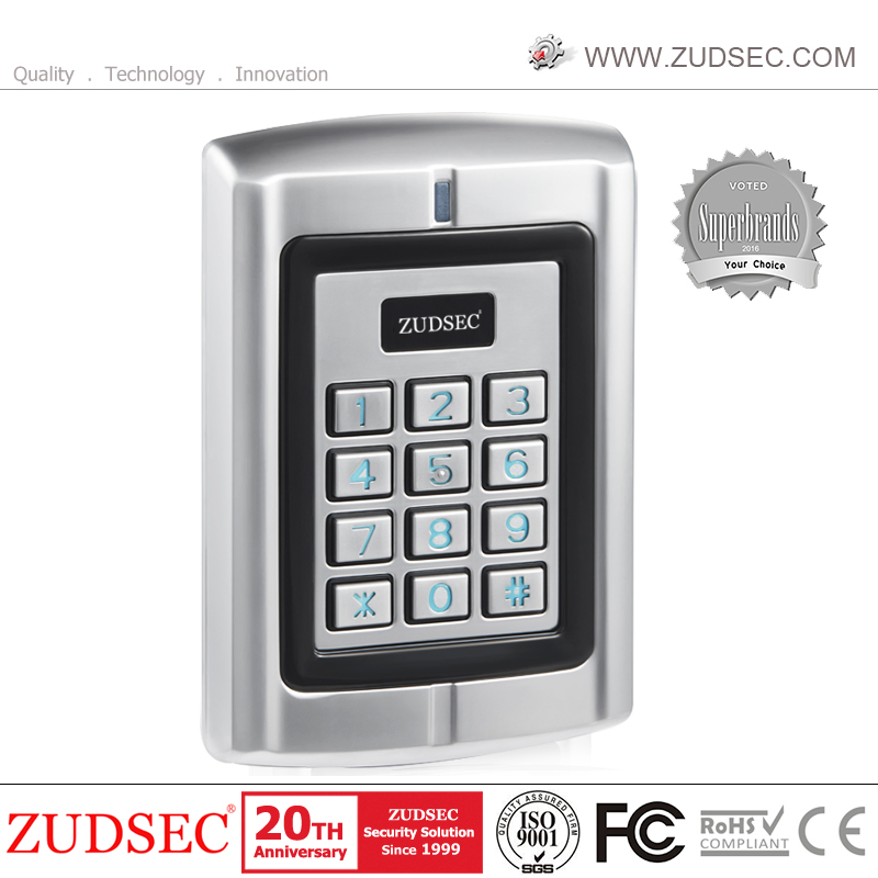 Metal Shell Outdoor Keypad RFID Door Access Control with 2000 Users