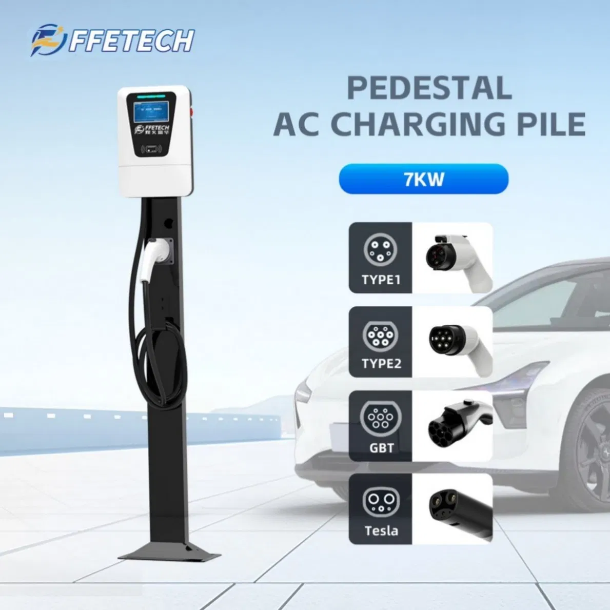 Advanced 7kw V2h V2g Electric Vehicle Home Charger