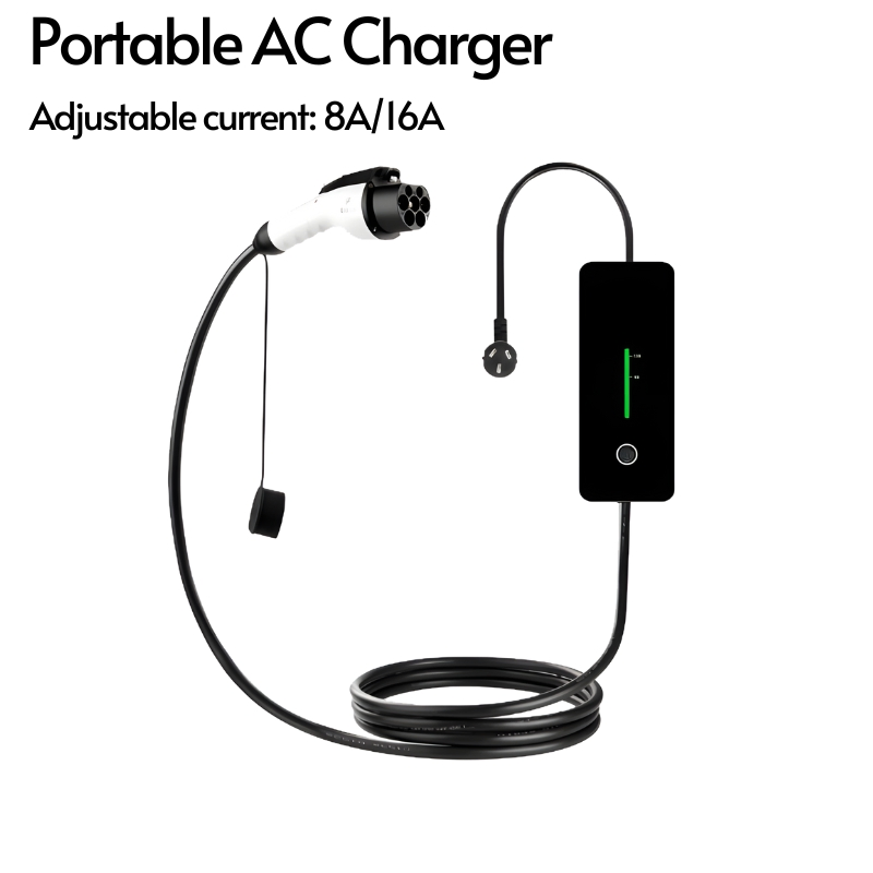 3.5kw 16A Level 2 Portable EV Electric Vehicle Charger AC with LED Indicator for Easy Charging Status