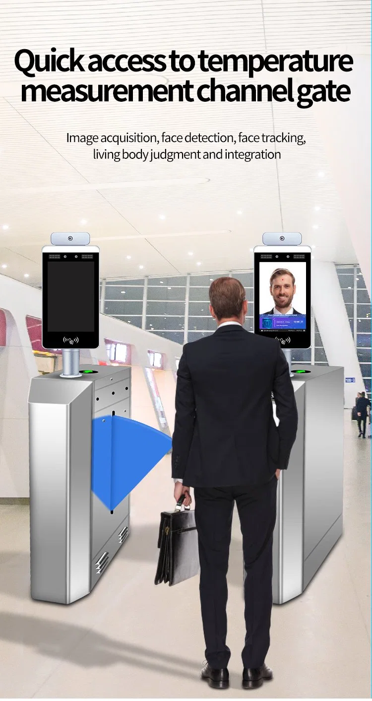 Ai Face Recognition Terminal RFID Speed Gate Finger Print Access Control Turnstile Door for Entrance