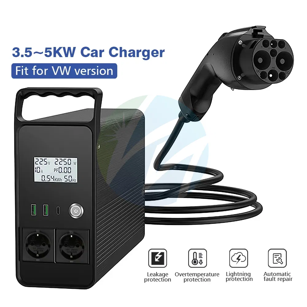 Gbt 5kw V2l Discharger with European Socket V2l V2h to Home Vehicle-to-Load (V2L) Bidirectional Charge V2l Gbt Connector