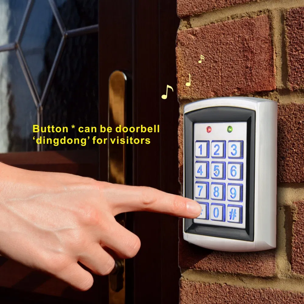 Stainless Steel RFID Access Control Keypad 125kHz 13.56MHz Pin Code Access