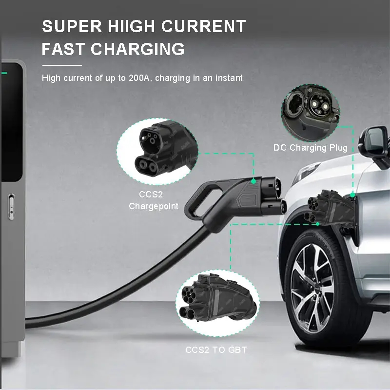 Olink DC EV Charger CCS2 Connector Electric Vehicle CCS2 to Gbt Adapter