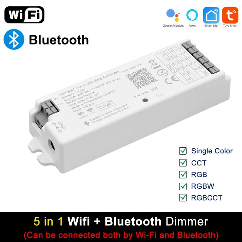 Zigbee 3.0 CCT RGBW RGB Controller LED Strip Smart Dimmable WiFi LED Dimmer Work with Tuya Gateway Hue Bridge Smartthings Bridge Controller
