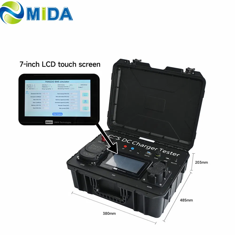Portable Evse Simulator DC Charging Station Tester for CCS2 CCS1 Gbt Chademo