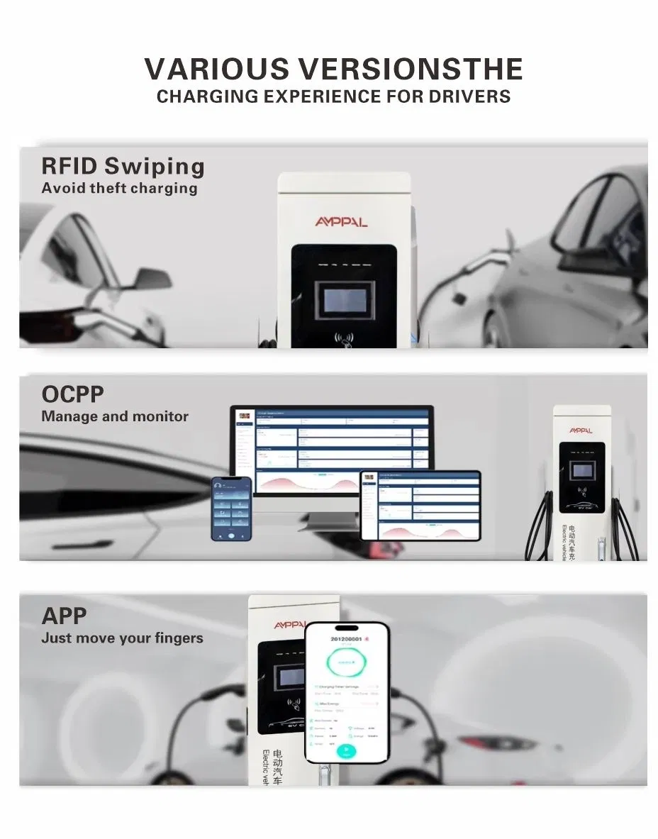 Amppal Smart 22kw 44kw AC Charger with Ocpp 1.6j Protocol