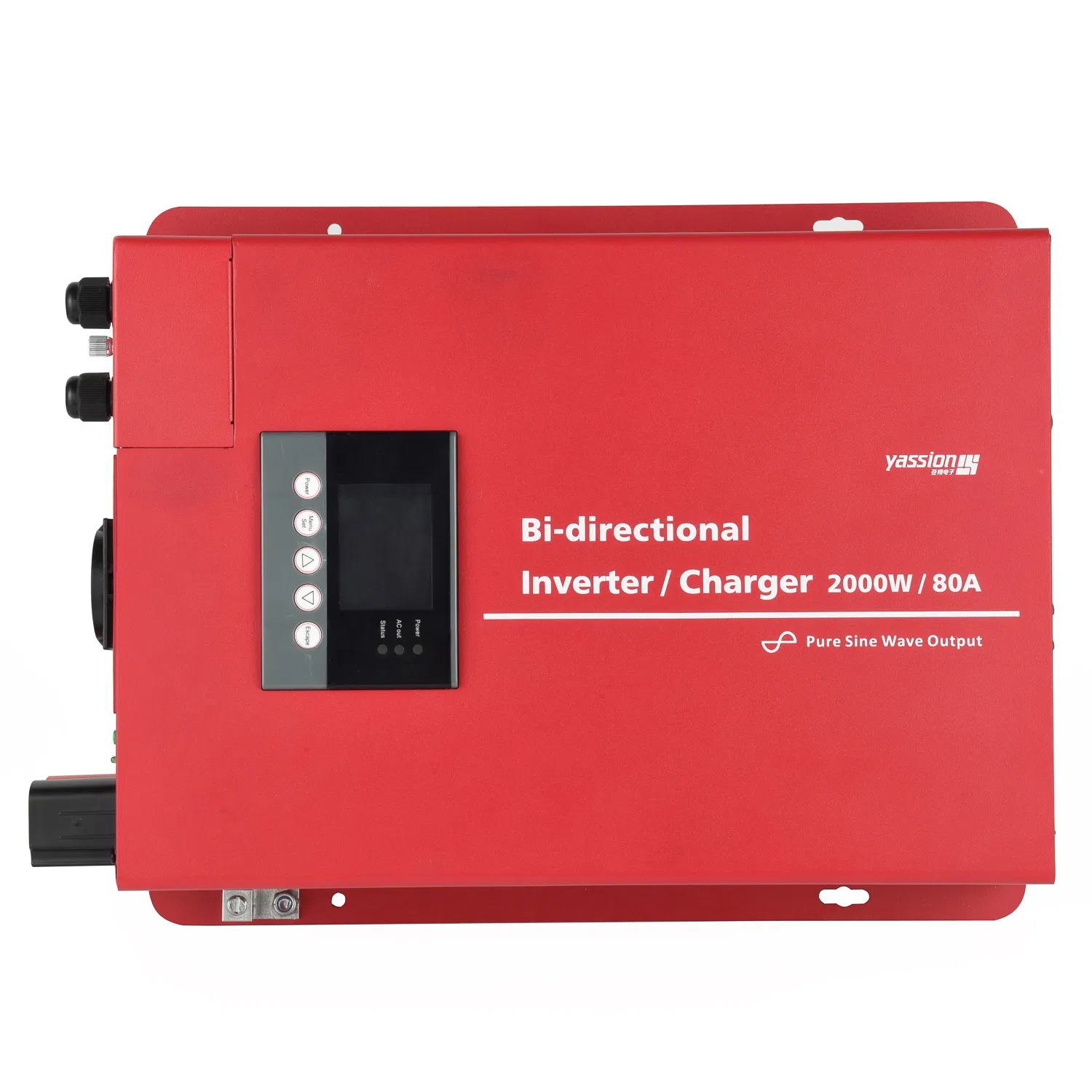 Yassion Bi-Directional Power Inverter with Charger 2000W 12V/120V RV Inverter Charging Current 80A