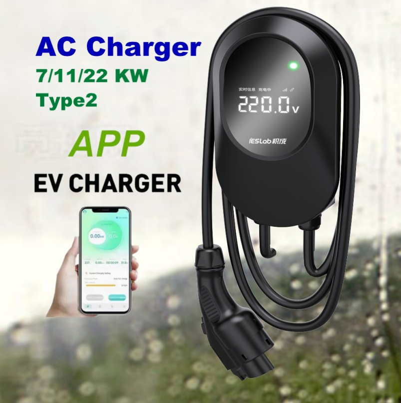 7/11/22kw 32A Single Port Wall Box Type2 EV AC Electric Car/Vehicle/Battery Charger with Ocpp Protocol and CE Certificate