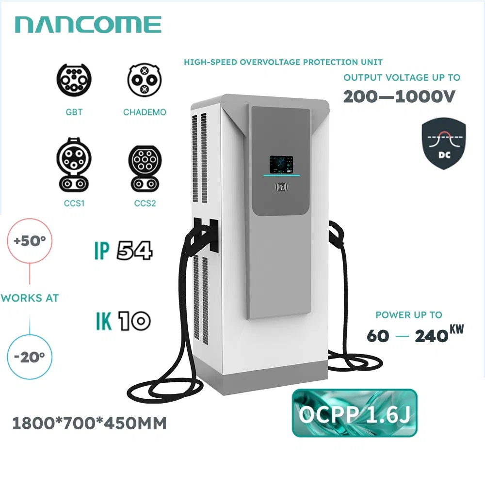 60kw Dual Gun Commercial EV DC Charger with Ocpp Protocol
