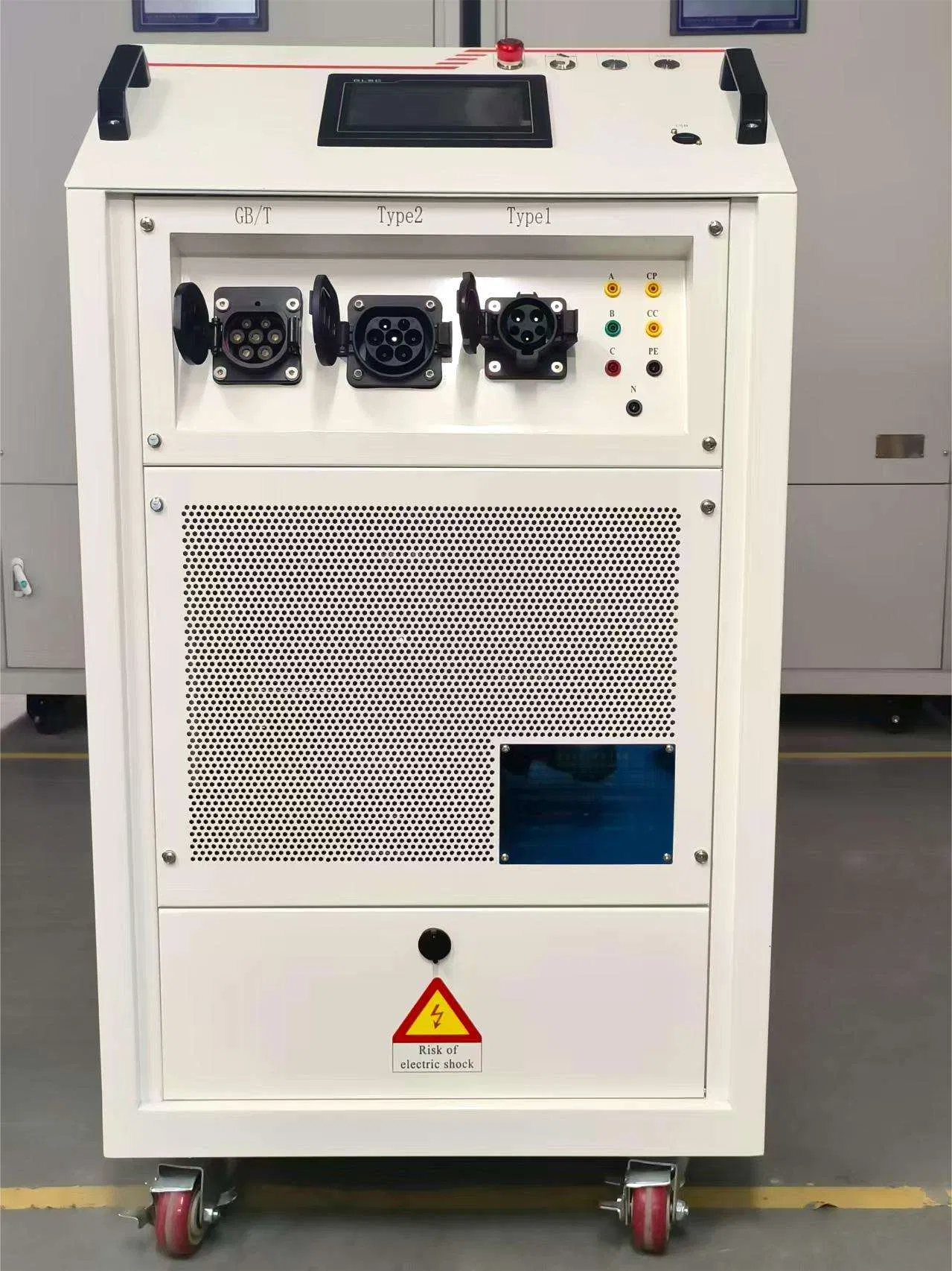 380V 23kw AC EV Charger Simulator Type 1/2/Gbt Sockets for Car Charging Stations Testing