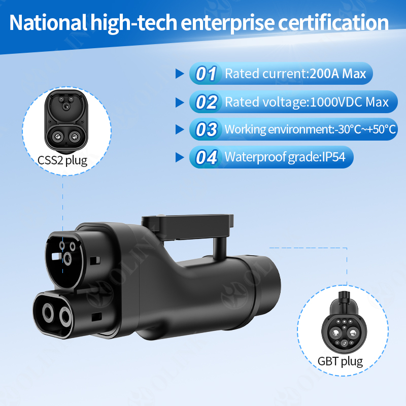 Gbt to CCS2 EV Adapter-Convert GB/T to CCS Combo 2 for Fast Charging