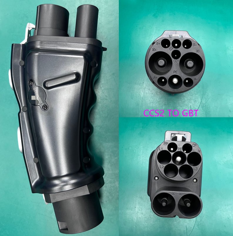 DC EV Charger Adaptor CCS2 to Gbt 250A 1000VDC Electric Car Charger Station CCS Combo 2 to Chademo Adaptor DC Connector Fast Charger CCS1 Adapter