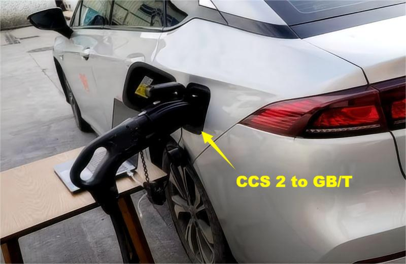 200A 1000V Portable DC Fast Charger Gbt to CCS2 EV Charging Adapter