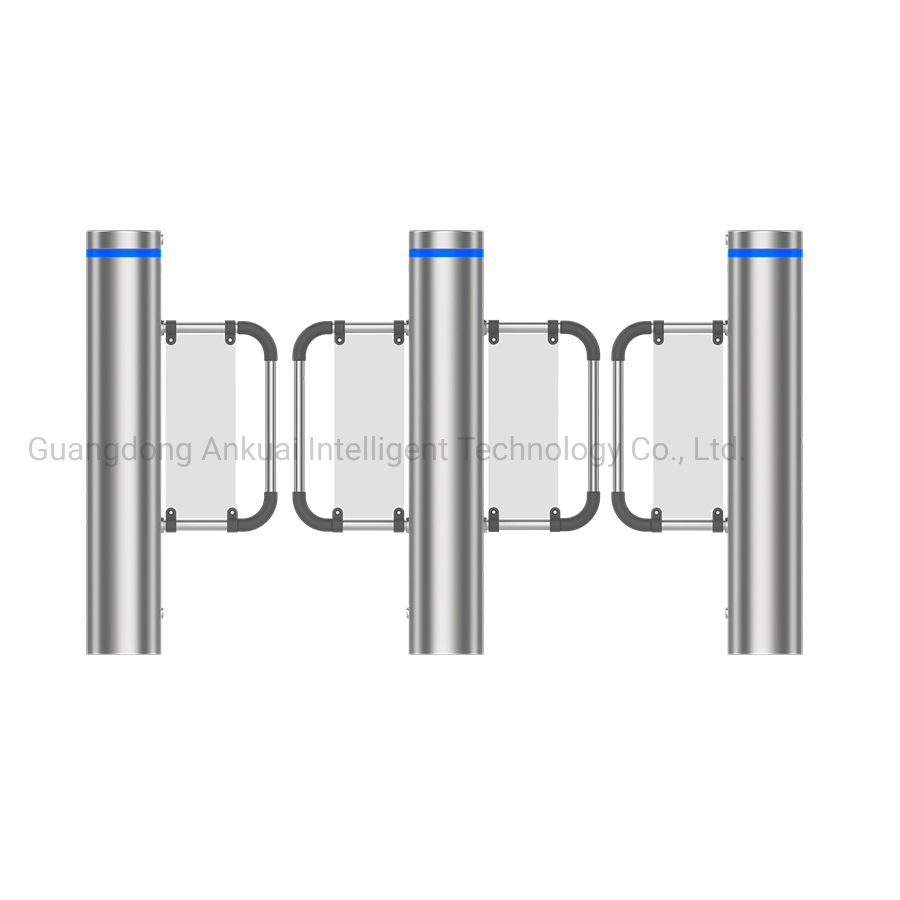304 Stainless Steel Automatic High Security Pedestrian Access Control with RFID/Barcode/Face Recognition Devices Swing Barrier Speed Gate