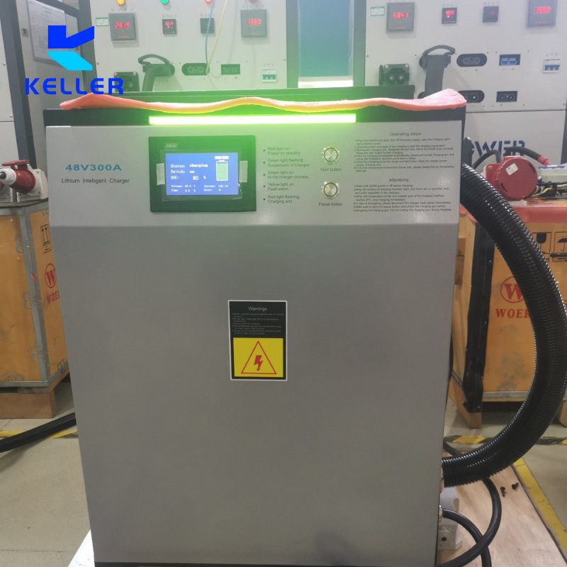 48V Series 200A-300A High Efficiency 94% Li Battery Charger for Forklift Excavator 1.2kw-24kw