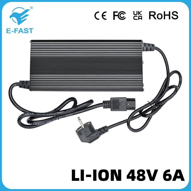 Hot Selling 48V 6A Intelligent LiFePO4 Li-ion Battery Charger for Forklift Truck