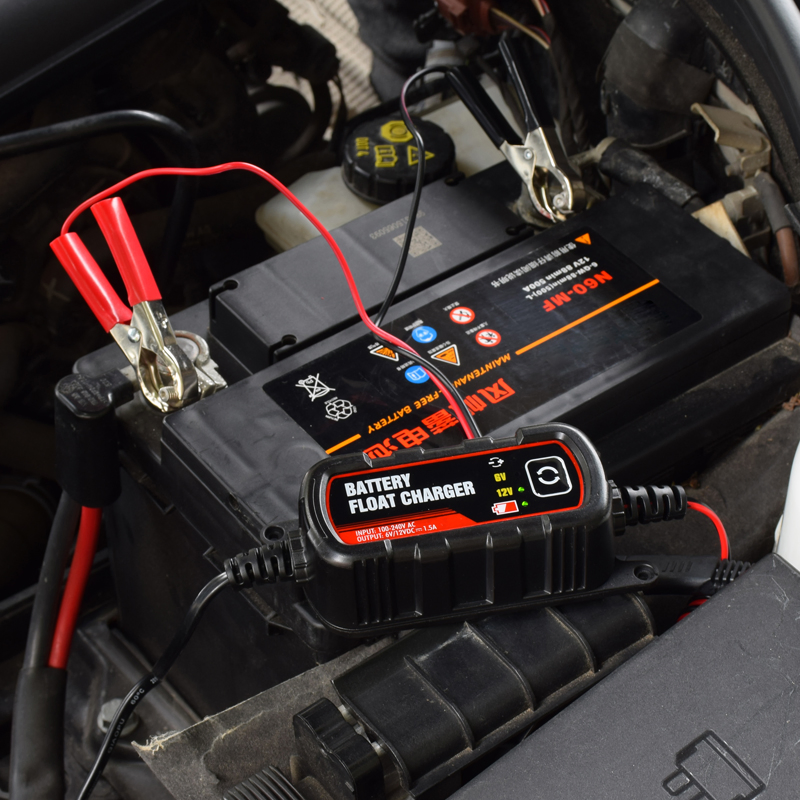6V/12V, 1.5A Smart Battery Charger/Maintainer, Charger with Trickle and Float Charging, Ce and RoHS