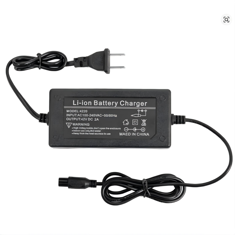 36V Smart Lithium Battery Charger DC42V 2A 5.5X2.1mm for 10 Series 36V 8ah 9ah 10ah 12ah 20ah with LED Indicator EU Us Plug