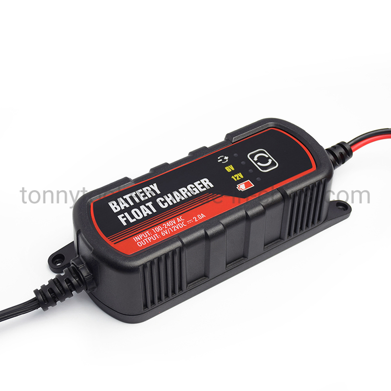 2-AMP Fully-Automatic Smart Charger, 6V and 12V Battery Charger, Battery Maintainer, Trickle Charger