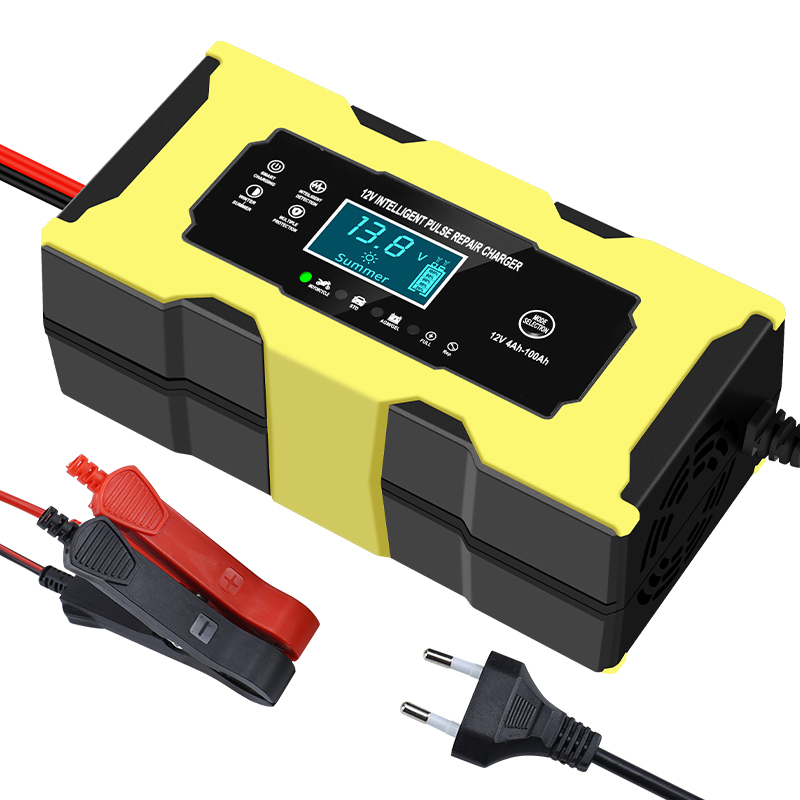6AMP Electric Smart Portable Rechargeable LCD Gel AGM Lead-Acid Battery Charger 12V for Motorcycle Car Nan