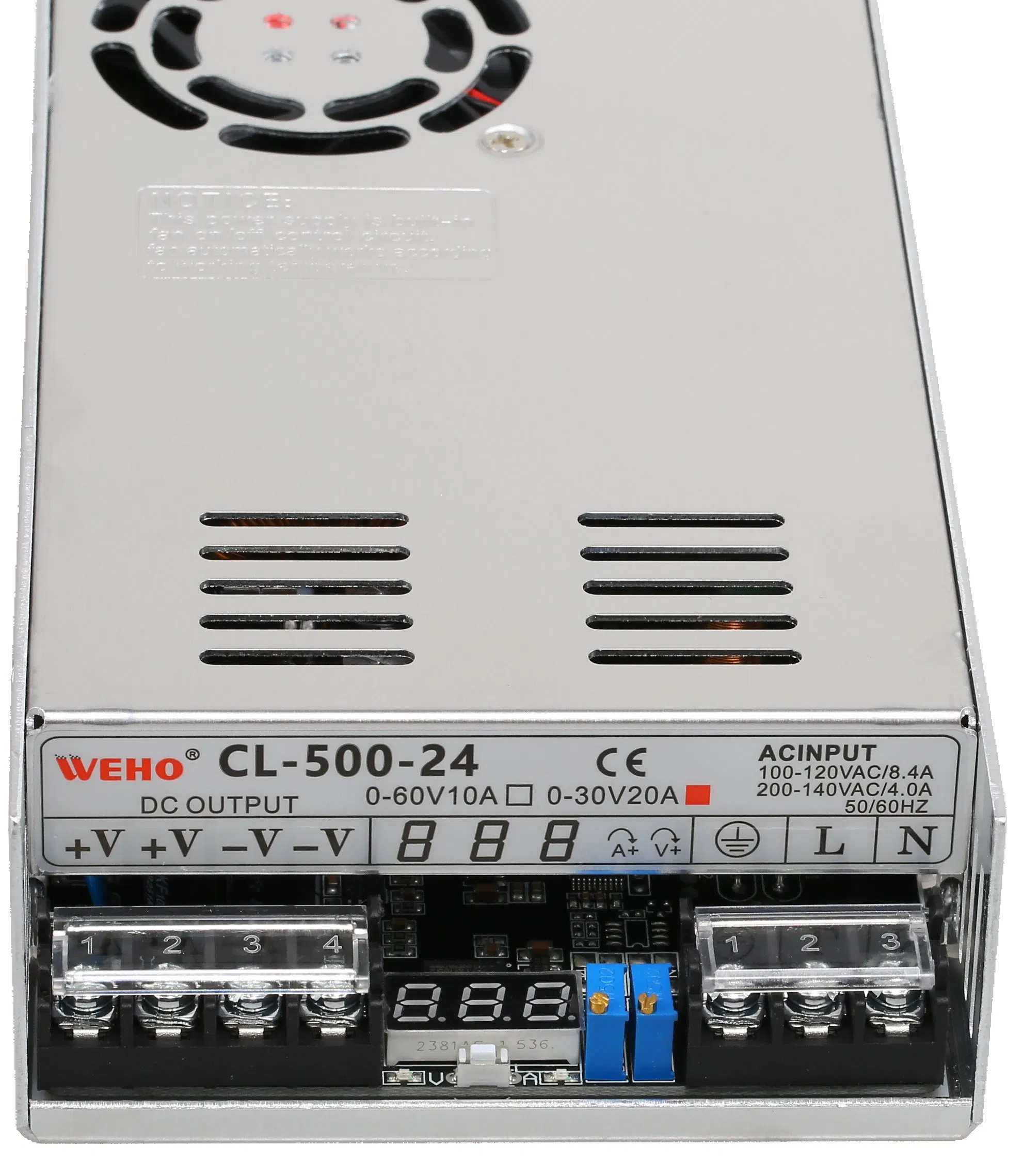 CE RoHS Certified Adjustable Battery Charger 500W Pid Display AC-DC Power Supply Suitable for Lithium-Ion Batteries