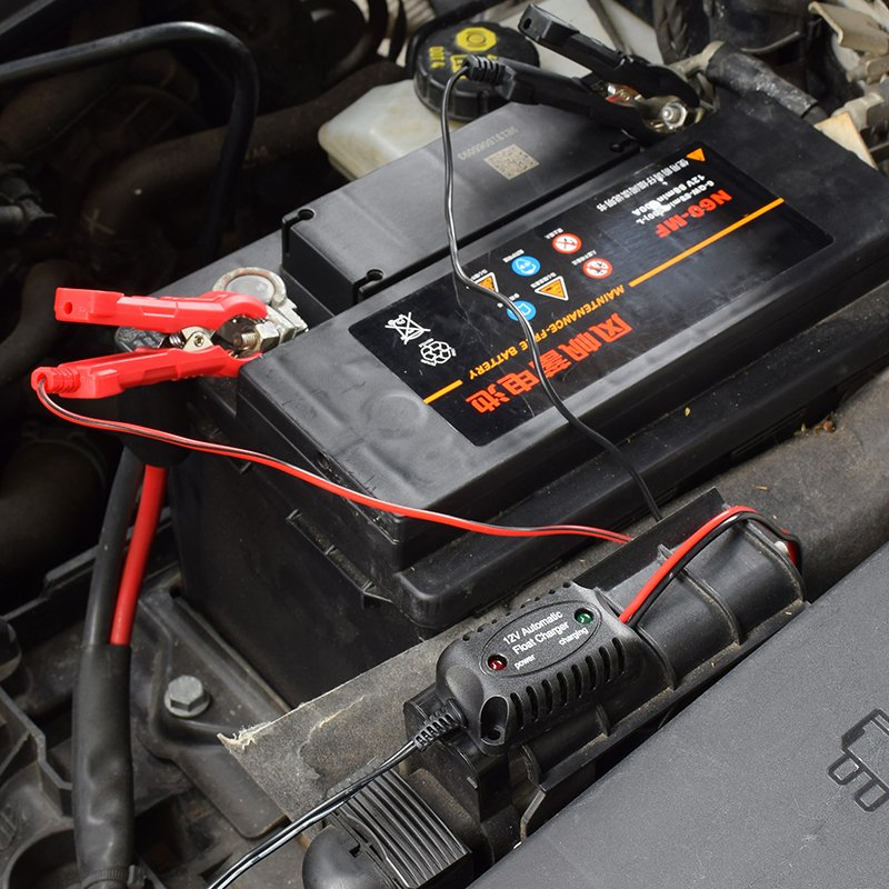 Automatic Trickle Battery Charger Maintainer 6V 12V 400mA Smart Float Charger for Car Motorcycle Wet AGM Gel Lead Acid Batteries