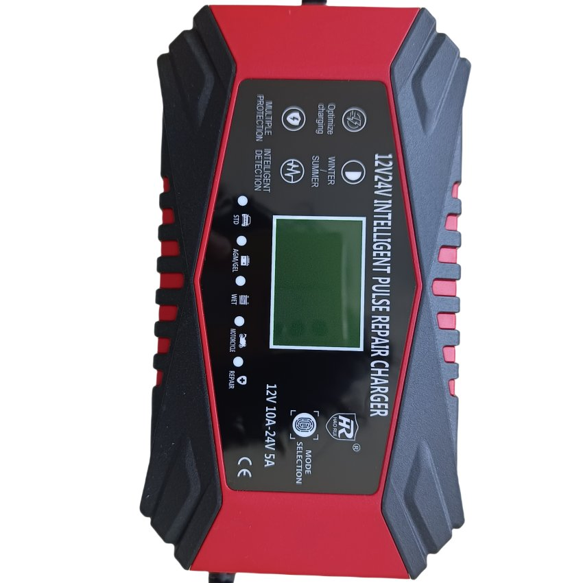 12V12A/24V6a Automatic Car Battery Charger AGM Gel Wet 7-Stage Smart Battery Charger Car Motorcycle Tricycle Battery Charger