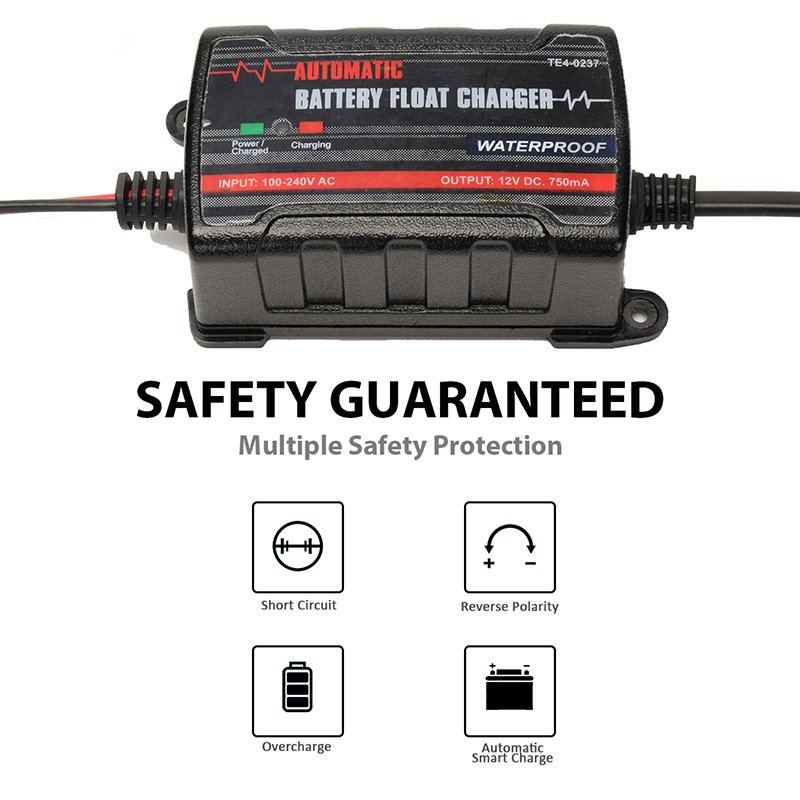 0.75A 6V 12V Motorcycle Battery Maintainer, Smart Trickle Battery Charger 12V Battery Charger Price