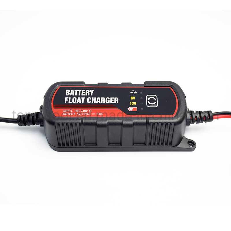 2-AMP Fully-Automatic Smart Charger, 6V and 12V Battery Charger, Battery Maintainer, Trickle Charger