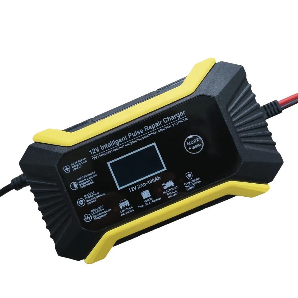 12V6a Automatic Lead Acid Battery Charger Intelligent Display Touch Screen Pulse Repair Trickle Battery Charger AGM Gel