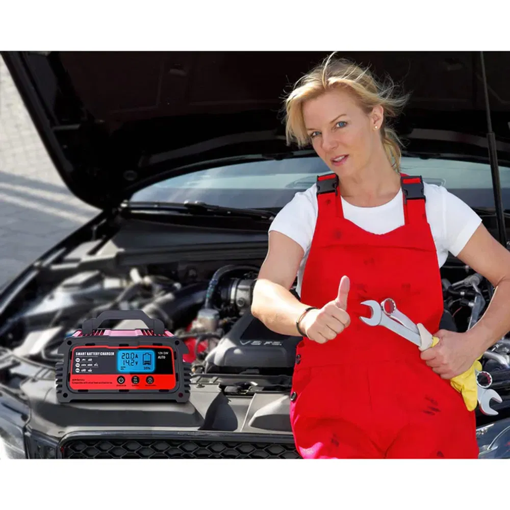 12V/24 Volt DC 20AMP Smart Car Battery Charger for Std/Gel/AGM/Efb/Lead Acid Battery