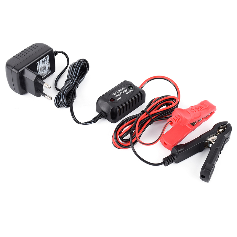 Automatic Trickle Battery Charger Maintainer 6V 12V 400mA Smart Float Charger for Car Motorcycle Wet AGM Gel Lead Acid Batteries
