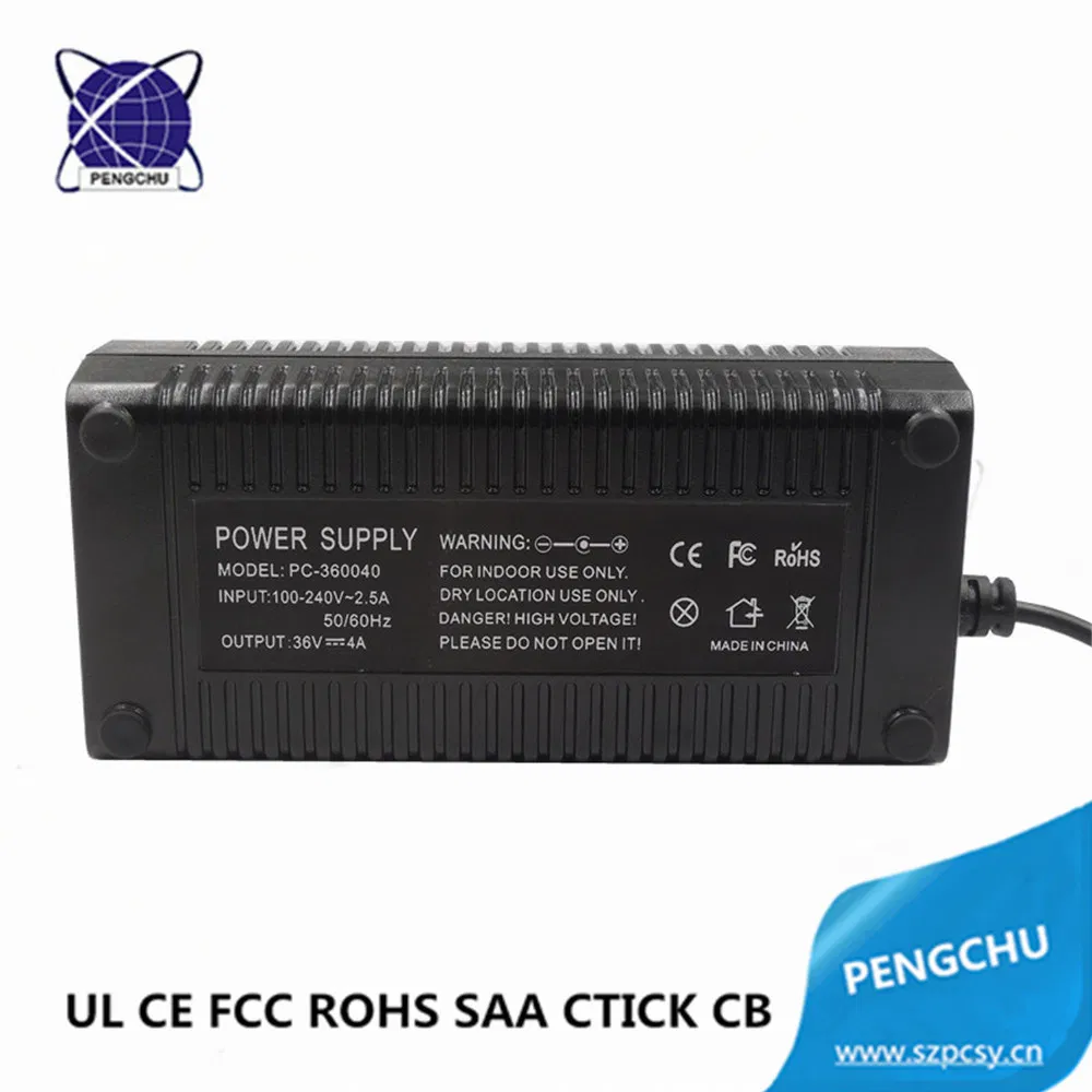 UL CE RoHS FCC Certification 36V 4A 144W AC to DC LED Switching Power Supply/Charger for CNC Machine