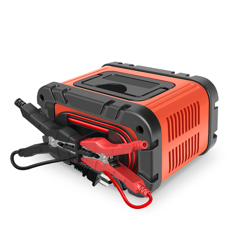 Portable 24V 5A 7-Stage Lead Acid AGM LiFePO4 Motorcycle Car Battery Charger 12V 10A Smart LCD Display Automatic Charger