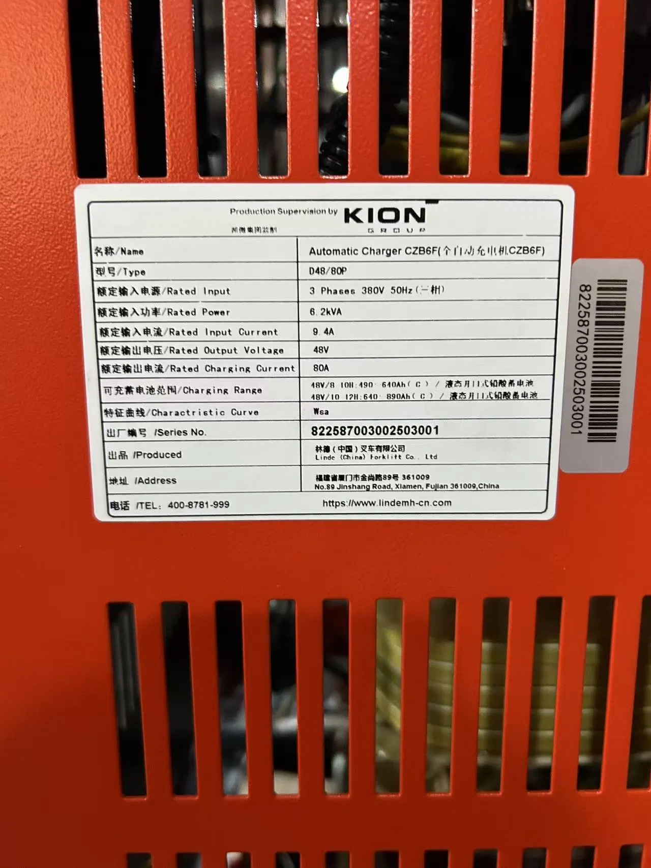 Vessel Battery Charger Three Phase 48V 80V 80A 100A for Forklift Boat Marine Car Czb6f for Liquid Lead Acid Battery