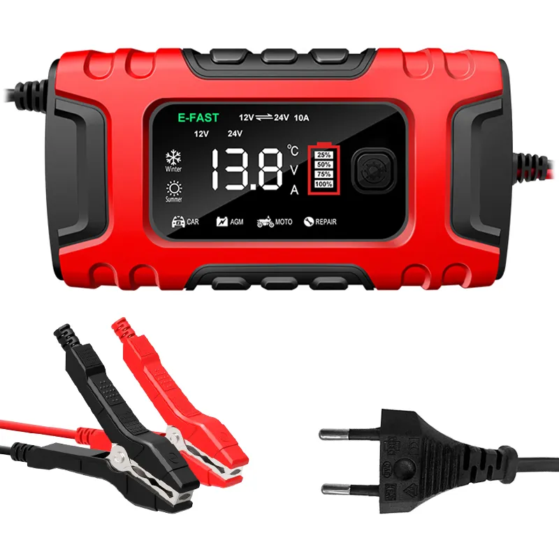 Automobile Trickle Charger 12V10A/24V5a 7-Stage Smart Battery Charger