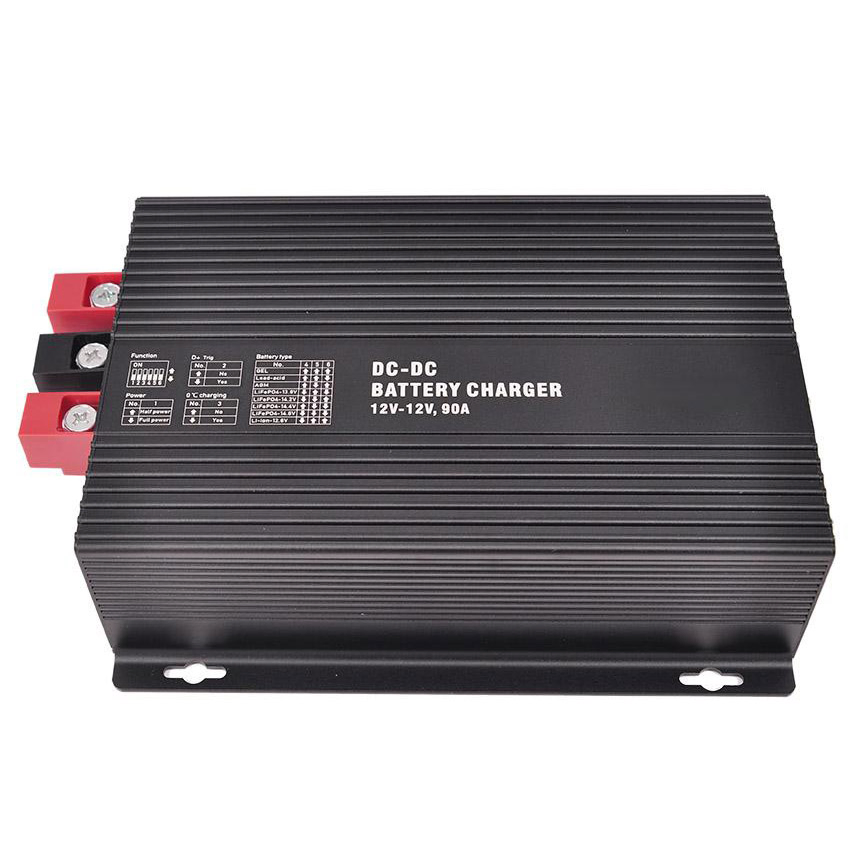 12V 90A DC to DC Battery Charger on-Board Battery for Gel AGM Flooded Lithium Multi-Stage Charging