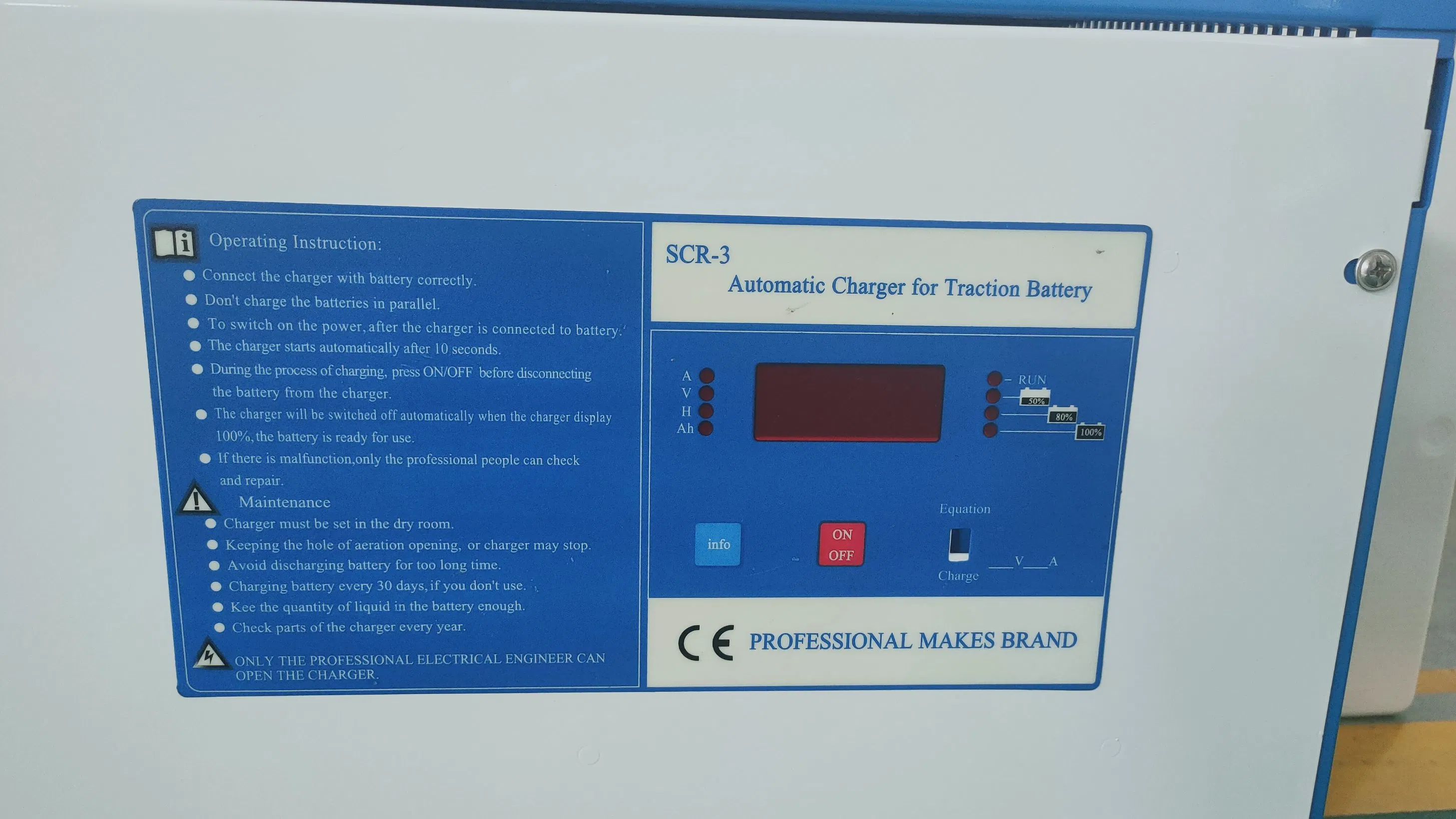 48V 80V 100A 200A DC Intelligent Lithium Battery Charger for Forklift Battery