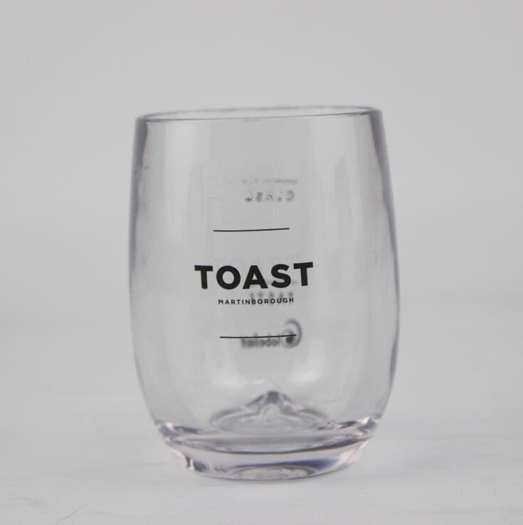 OEM Funtime 250ml Luxury Unbreakable Plastic Whisky Glass Thick Solid Base with Custom Logo Supplier, Suppliers