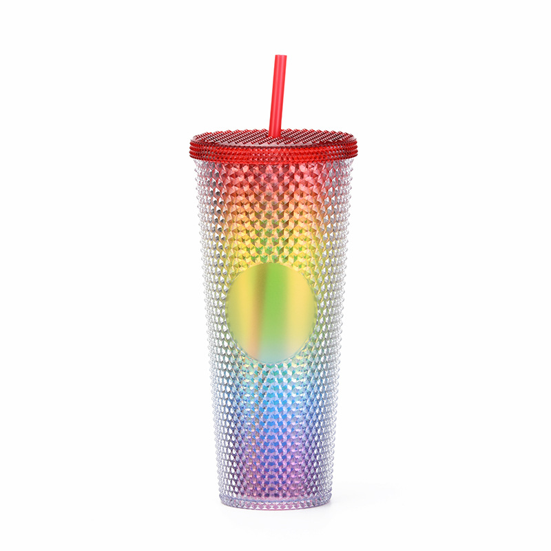 OEM Custom Double Wall Studded Tumbler Cups With Straw Manufacturer, Pricelist