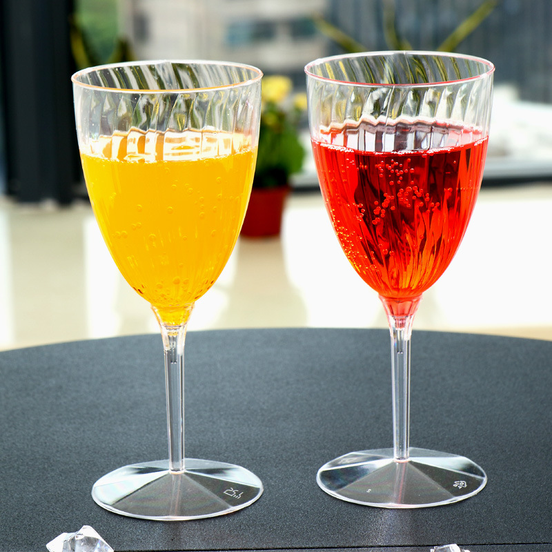 High-Quality 8oz CLASSIC STEMWARE DISPOSABLE PLASTIC WINE GLASSES Reusable Wine Cups for Upscale Wedding and Event Suppliers, Pricelist