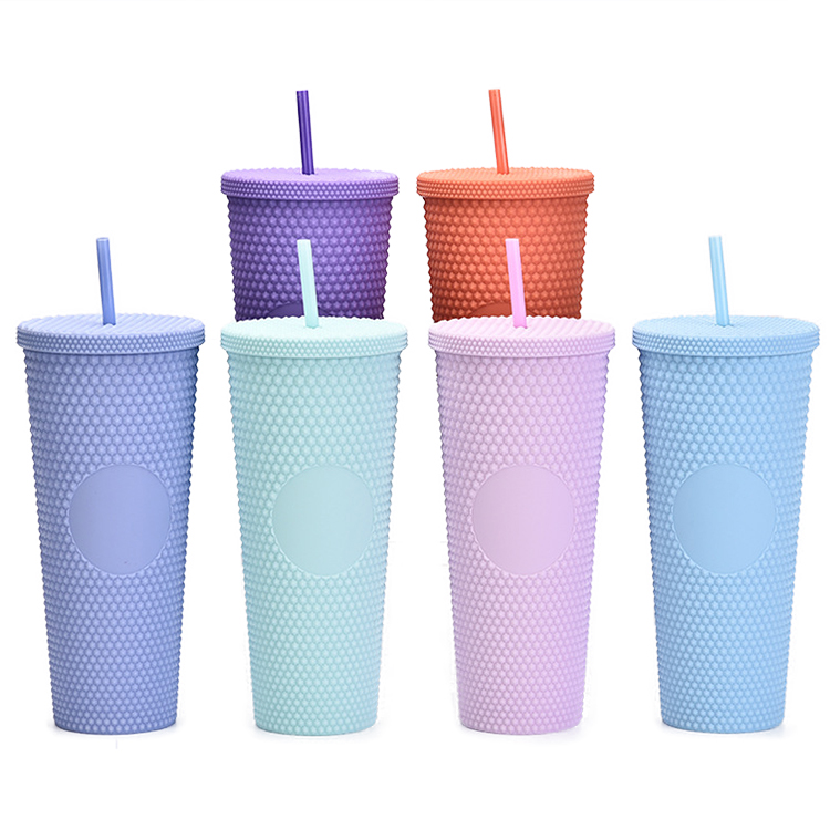 OEM Custom Double Wall Studded Tumbler Cups With Straw Manufacturer, Pricelist