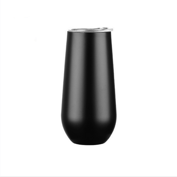 High-Quality 6oz mini double wall stemless wine glass, stainless steel vacuum insulated Champagne Flutes Wine Tumbler with lid Manufacturers, Quotes