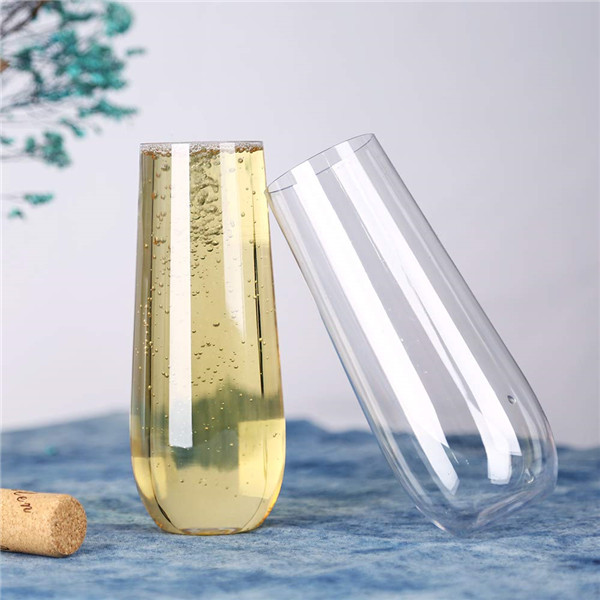 Best Charmlite Clear Reusable Stemless Champagne Flute Champagne Glass For Wedding - 10 oz Supplier, Exporters