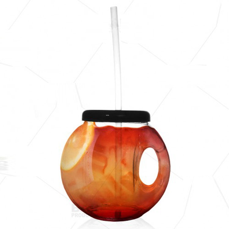 High-Quality Funtime 42oz Fish Bowl Cup Cocktail Glass Drinking Smoothie with Handle, Lid and Straw Manufacturer, Exporter