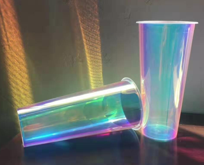 High-Quality Stackable Customized 24oz Rainbow PP Cup IML Plastic Bubble Cup Factory, Exporter